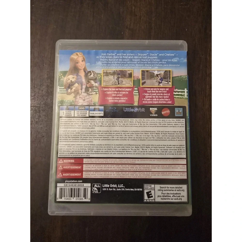 Barbie & Her Sisters Puppy Rescue (Playstation 3) PS3 TESTED‎